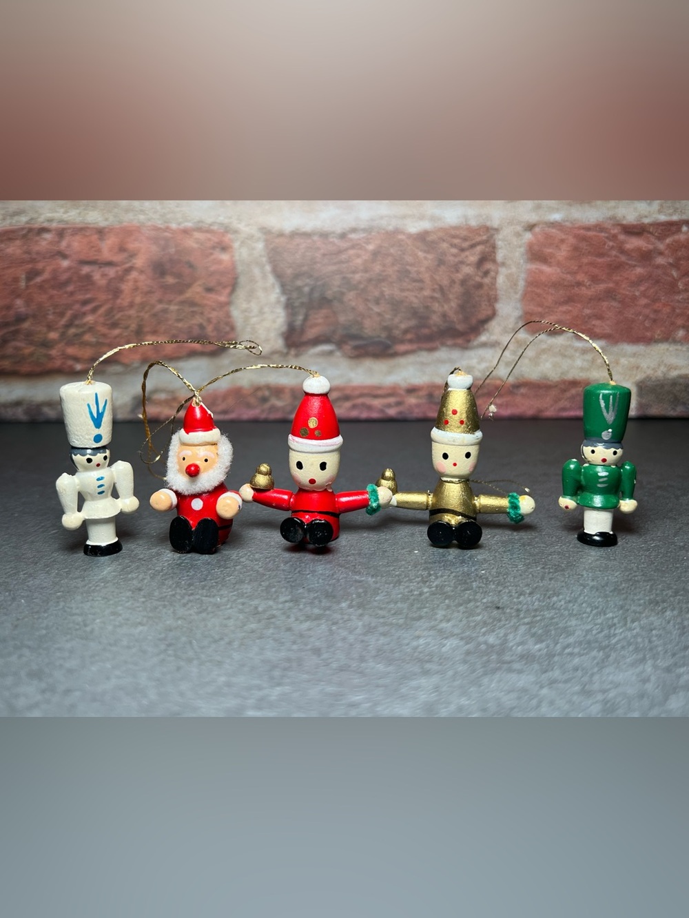Wooden Christmas Ornaments Santa Toy Soldiers